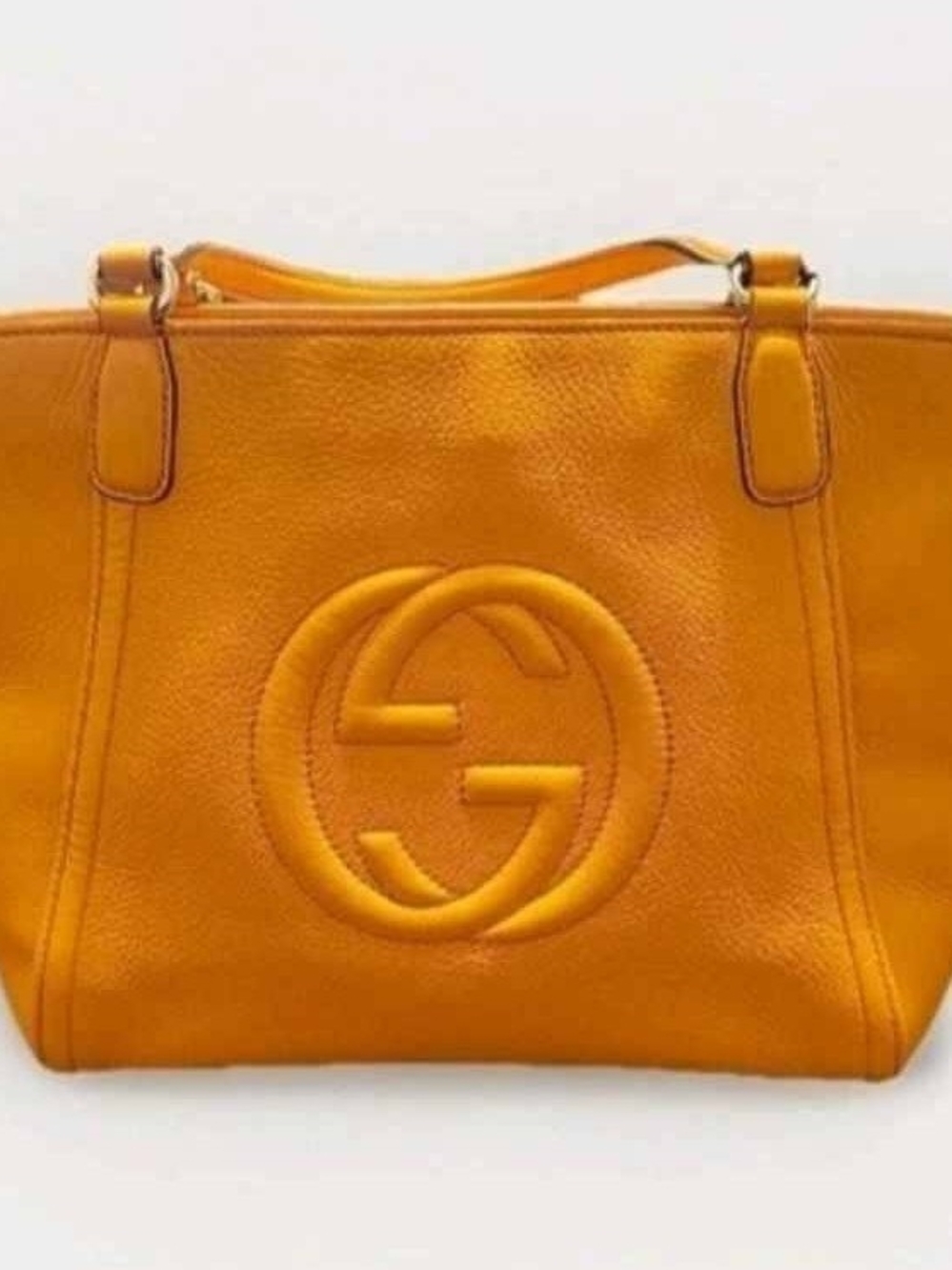 Gucci Orange Small Leather Soho Cellarius Satchel Pony-style calfskin